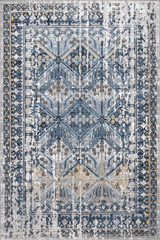 Ursula Vintage Washable Rug | Blue