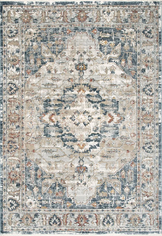 Winged Cartouche Rug | Grey