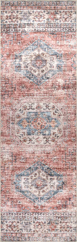 Zia Persian Washable Rug | Brick