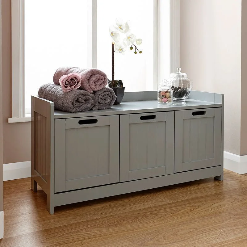 Colonial Cabinet Grey 2 Doors 1 Drawer