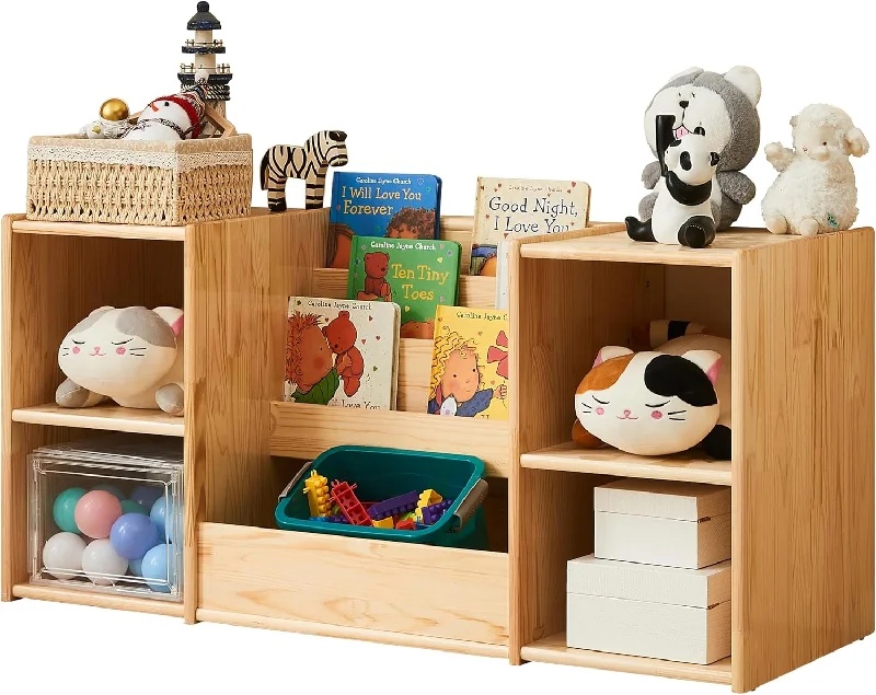 F3C | Montessori Bookshelf and Toy Storage | 3-Section Kids Bookshelf - $110