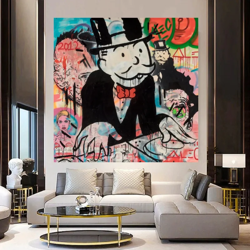 Alec Monopoly DJ Music Canvas Wall Art