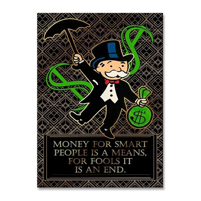 Alec Monopoly Rich Canvas Art: Money for Smart