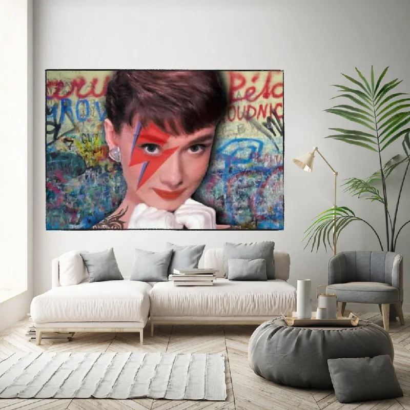 Audrey Hepburn Colours Canvas Wall Art