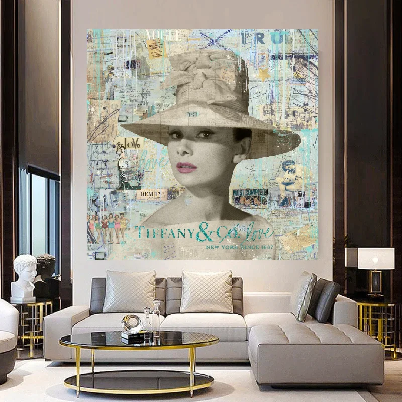 Audrey Hepburn Tiffany Queen Canvas Art - Icon