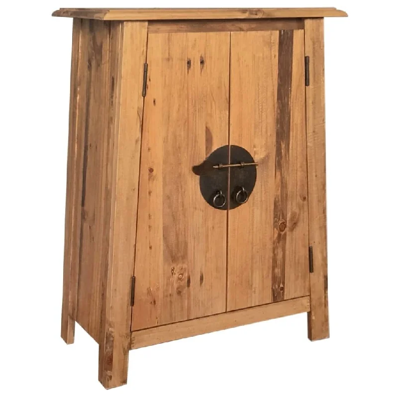 Bathroom Side Cabinet Solid Recycled Pinewood 23.2"x12.6"x31.5"