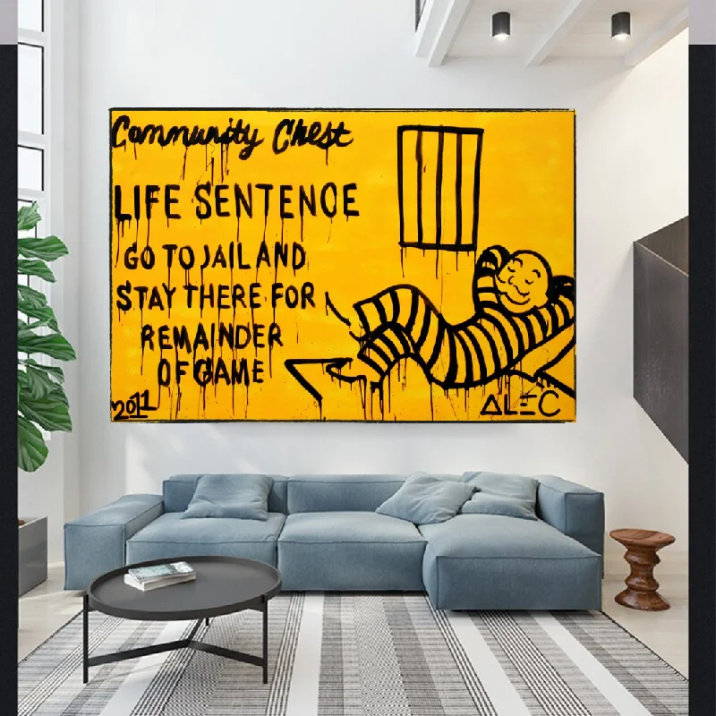 Community Chest Go To Jail - Mr Monopoly Wall Art