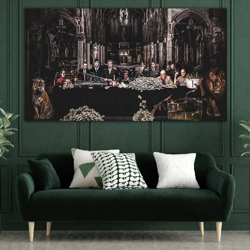 Godfather Scarface Character Canvas Wall Art