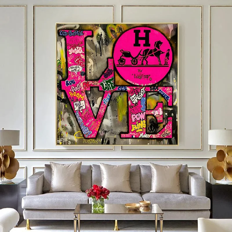 Love Graffiti Art Print – Expressive Street Art Décor