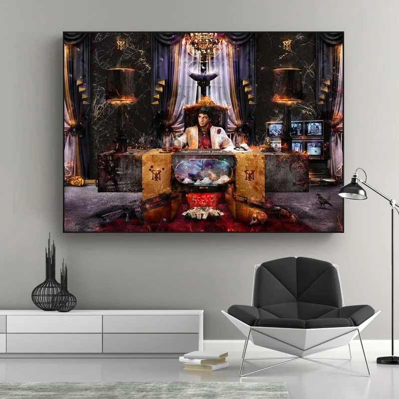 Scarface Canvas Wall Art - The World Is Yours Tony Montana