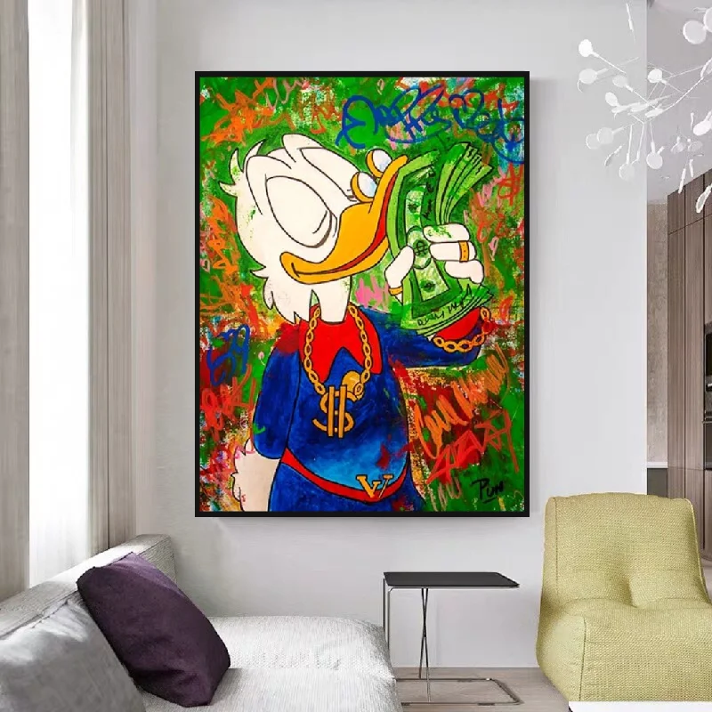 Scrooge McDuck Millionaire Canvas Wall Art