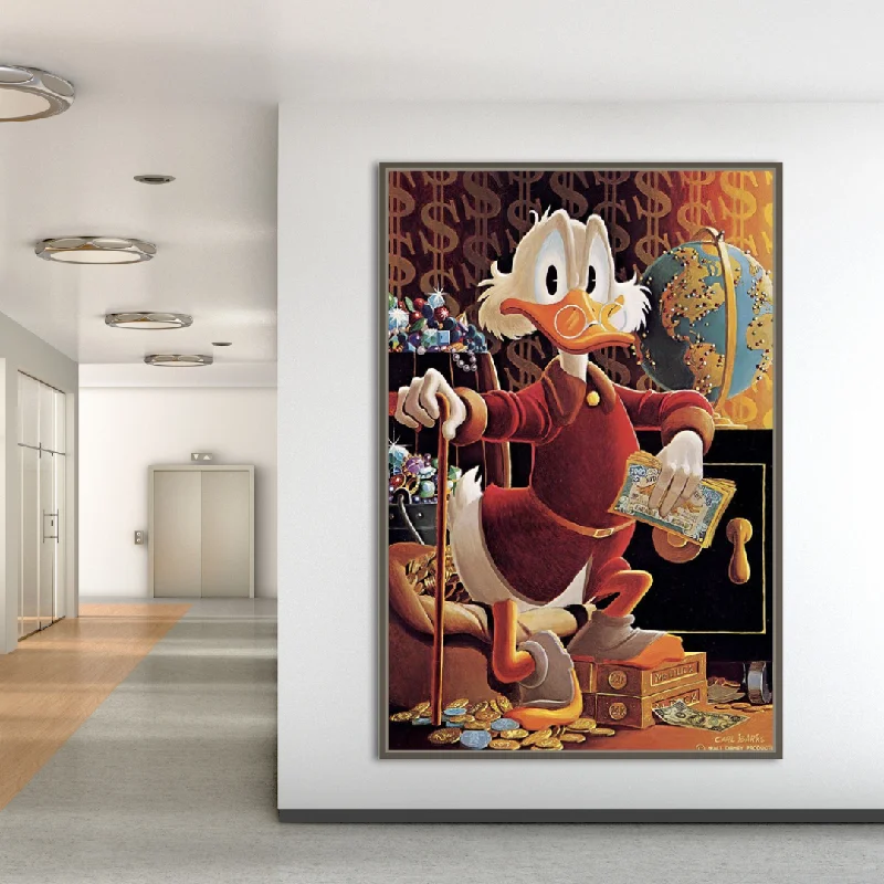 Scrooge McDuck Money Maker Millionaire Canvas Wall Art