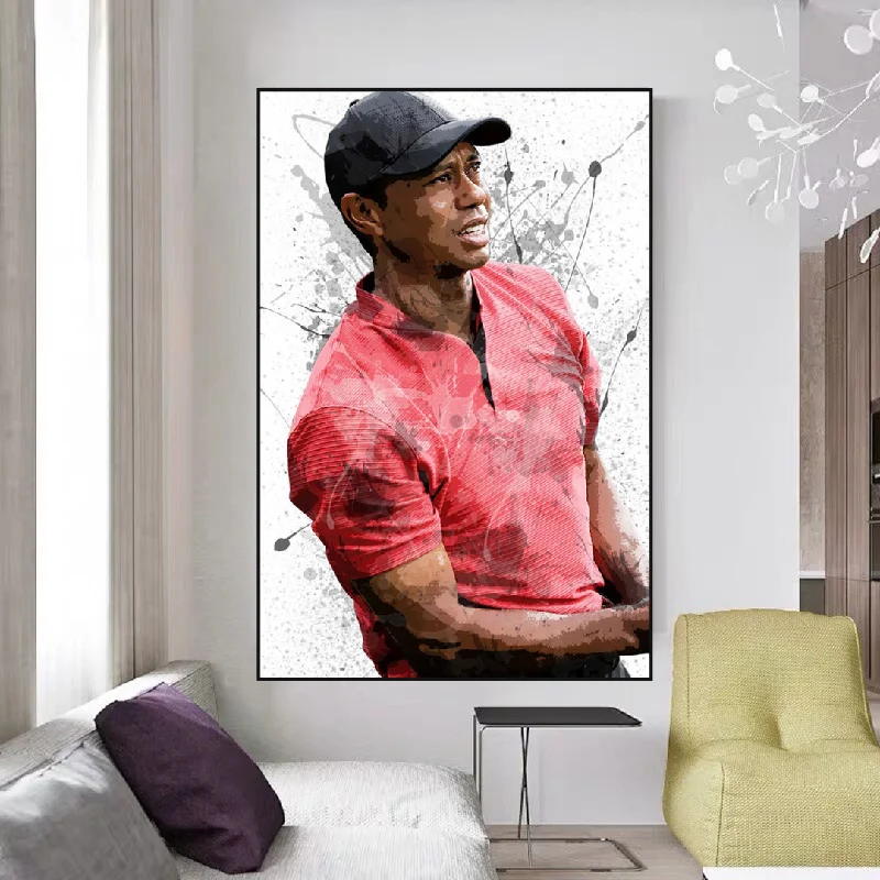 Tiger Woods Canvas Wall Art: Immersive Sports Decor