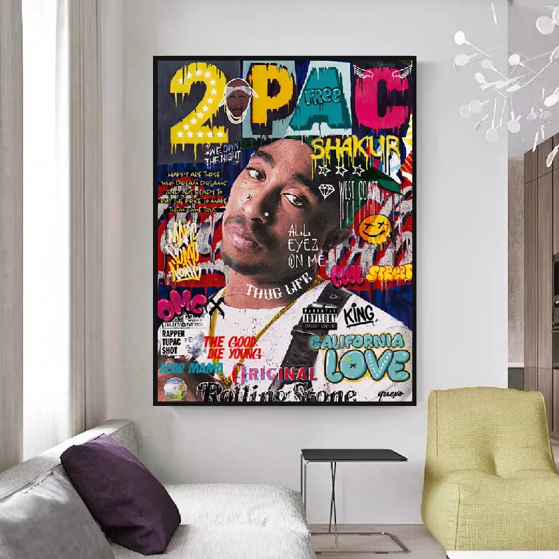 TuPac Rapper Canvas Wall Art: Unique & Vibrant Designs