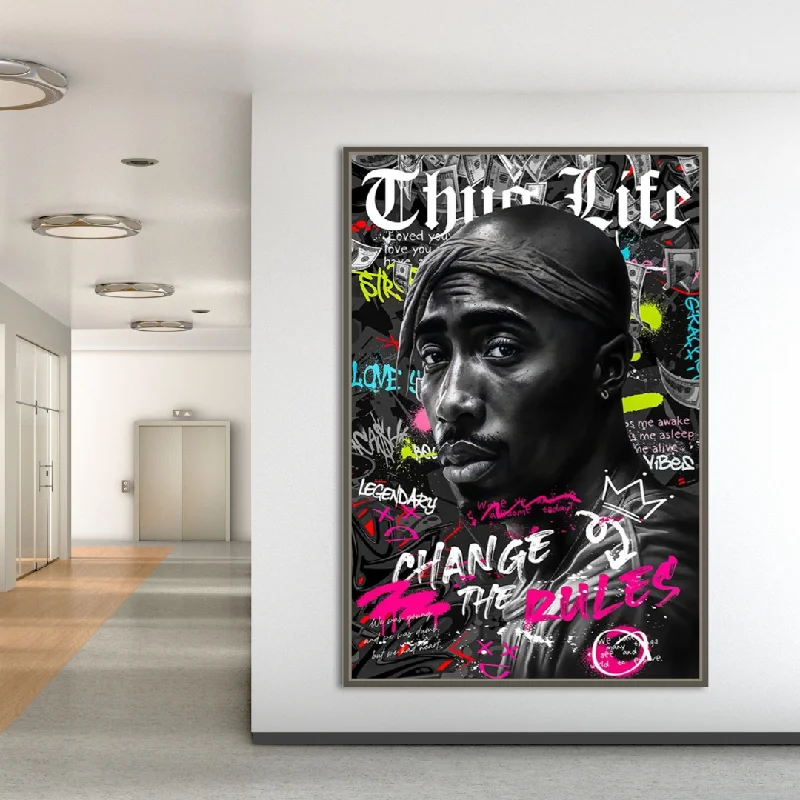 TuPac Thug Life Canvas Wall Art – Authentic Rap Icon Tribute