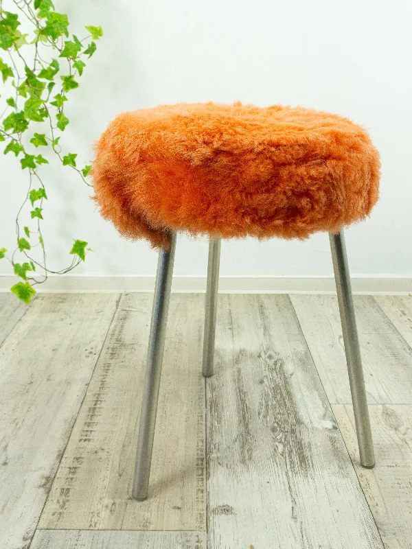 Six colors available! 1960s TRIPOD PLUSH STOOL from East Germany