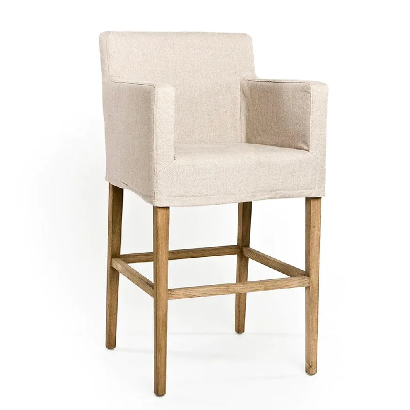 Avignon Natural Slipcover Bar Stool