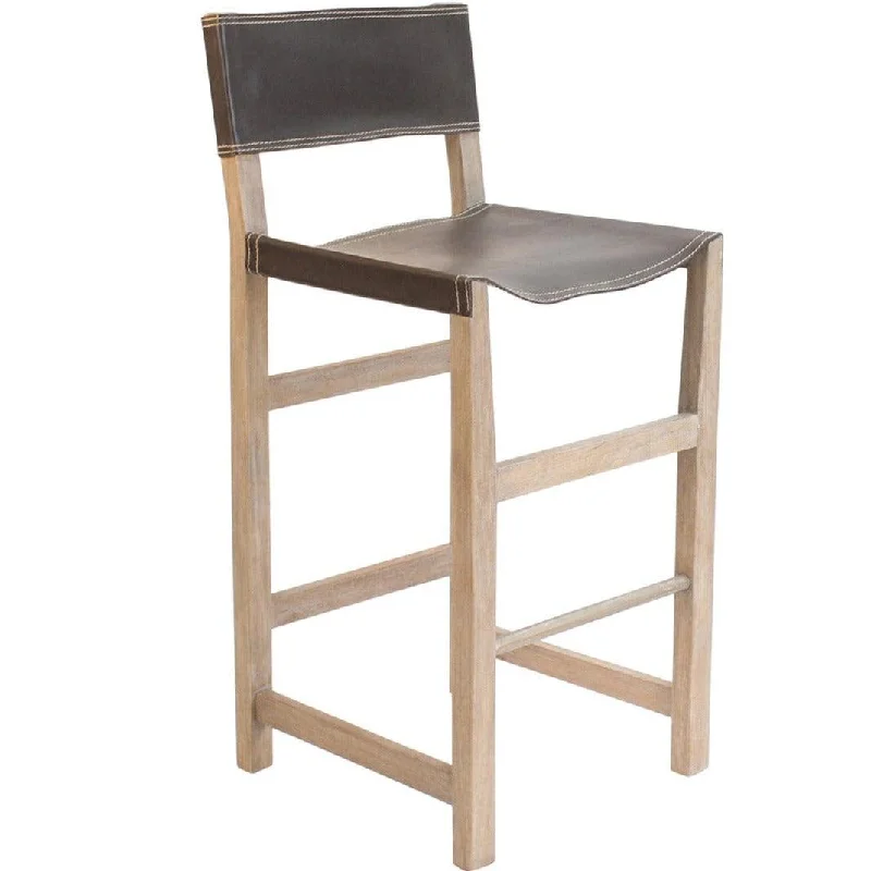 Leather Director Counter Stool