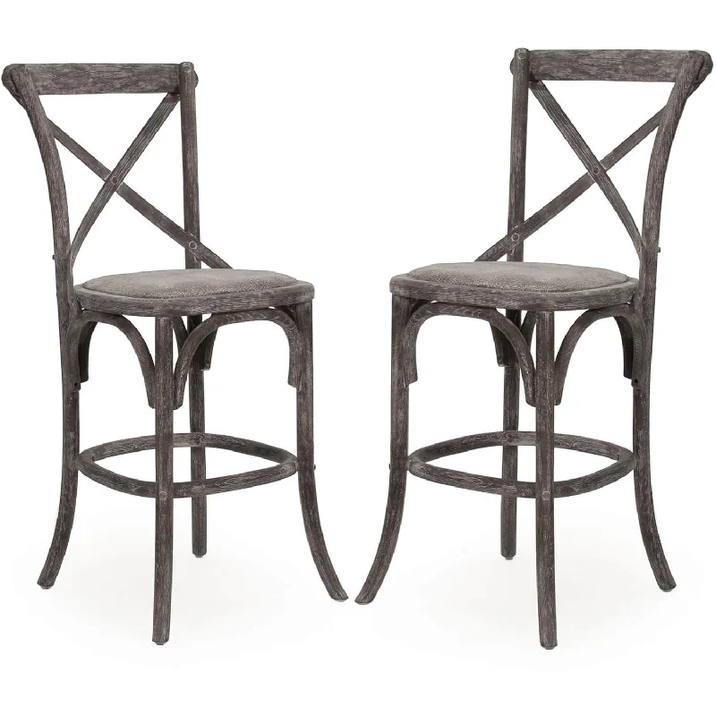 Charcoal French Cafe Counter Stools - Pair