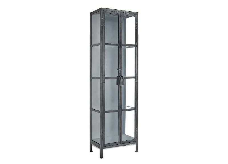 Tiko Iron & Glass Tall Cabinet