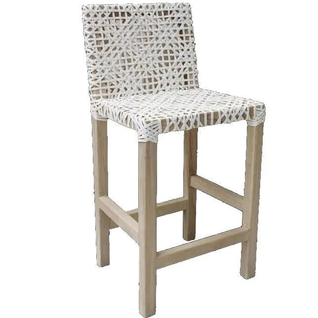 Lulu White Boho Counter Stool