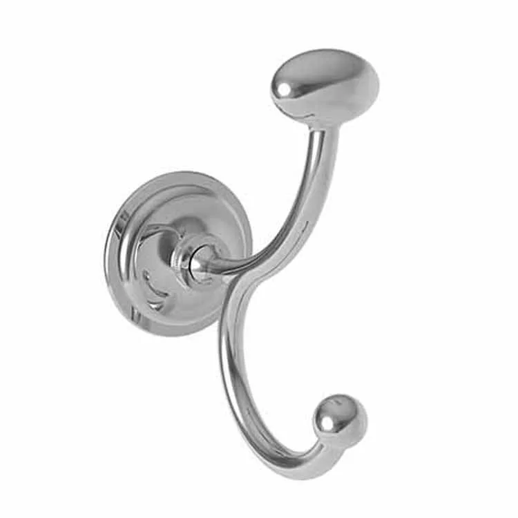 Robe Hook Miro Double Vertical Polished Chrome 4-6/7 Inch 3-7/9 Inch Wall Mount Brass