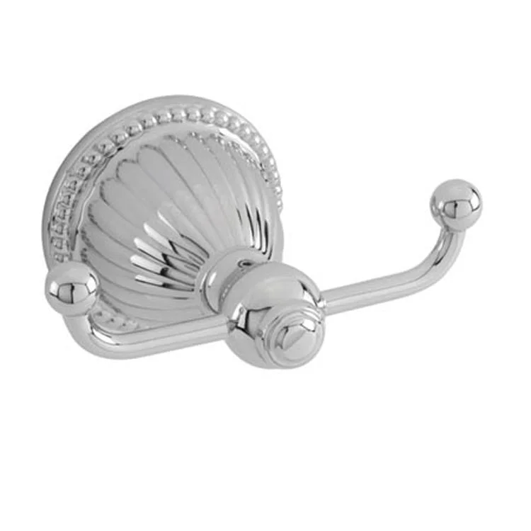 Robe Hook Alexandria Double Antique Nickel 2-4/7 Inch 3-1/7 Inch Wall Mount Brass