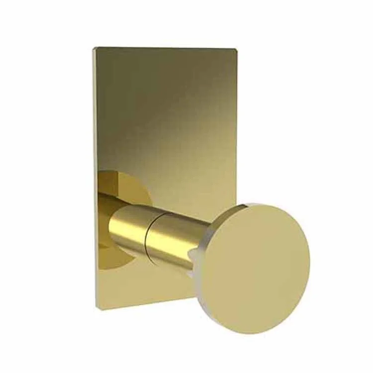 Robe Hook Metro Single Polished Brass Uncoated Living 3-1/2 Inch 2-2/7 Inch Wall Mount Brass