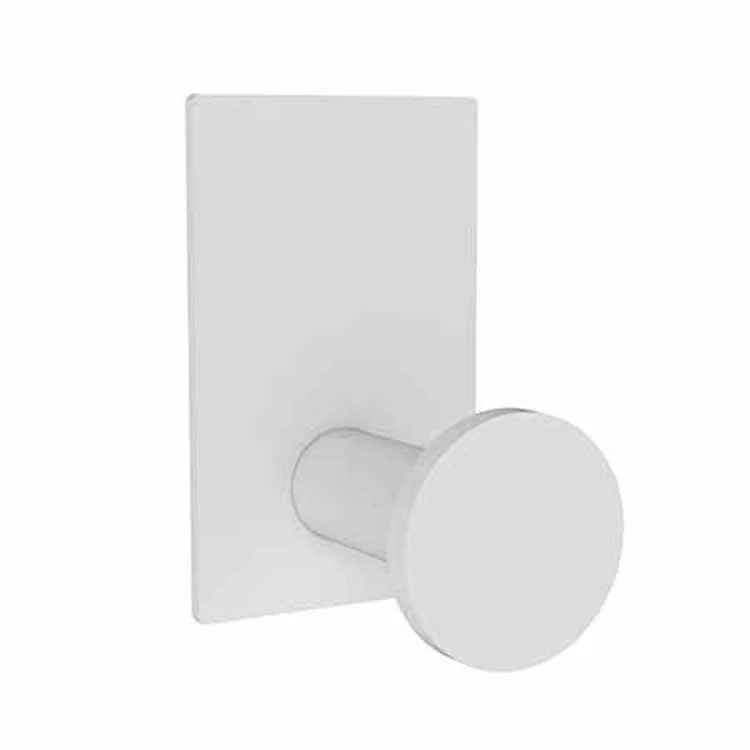 Robe Hook Metro Single Matte White 3-1/2 Inch 2-2/7 Inch Wall Mount Brass