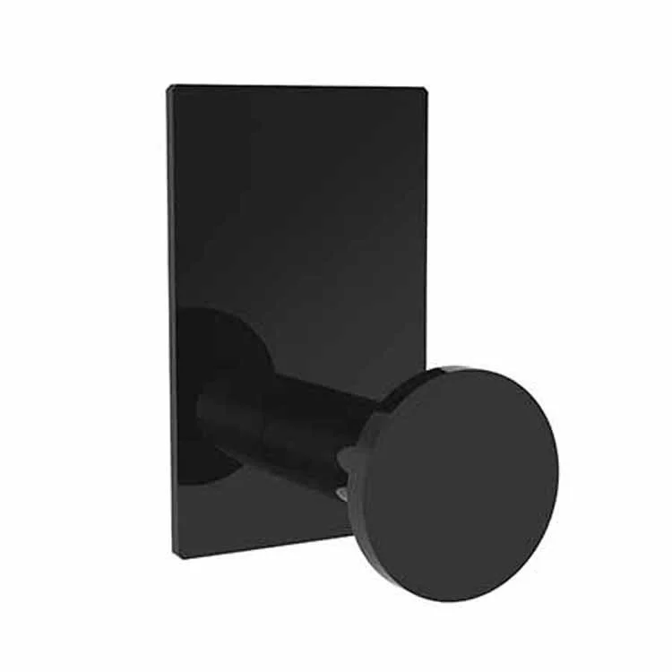 Robe Hook Metro Single Gloss Black 3-1/2 Inch 2-2/7 Inch Wall Mount Brass