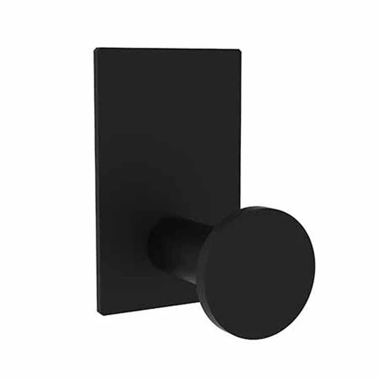 Robe Hook Metro Single Flat Black 3-1/2 Inch 2-2/7 Inch Wall Mount Brass