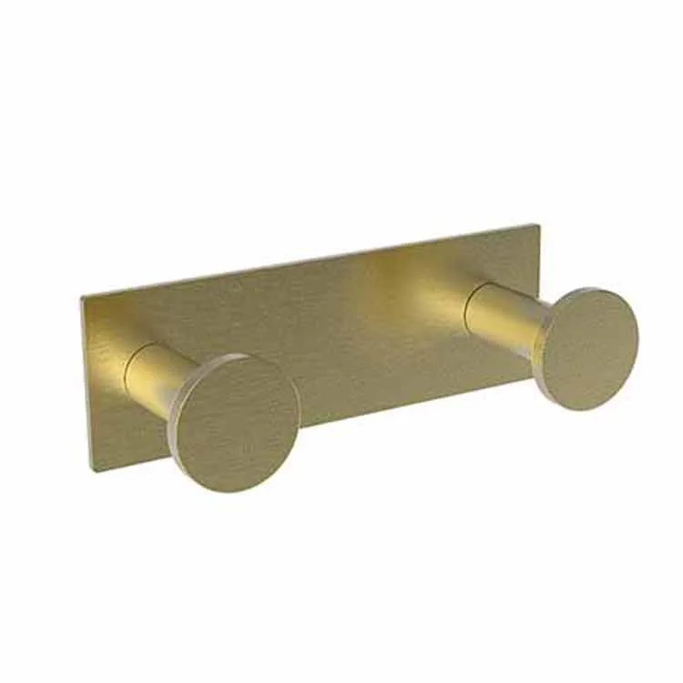 Robe Hook Metro Double Satin Brass PVD 2-1/5 Inch 2-2/7 Inch Wall Mount Brass