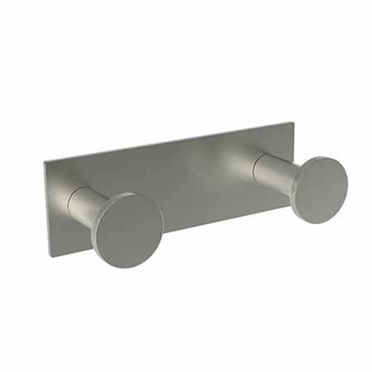 Robe Hook Metro Double Satin Nickel PVD 2-1/5 Inch 2-2/7 Inch Wall Mount Brass