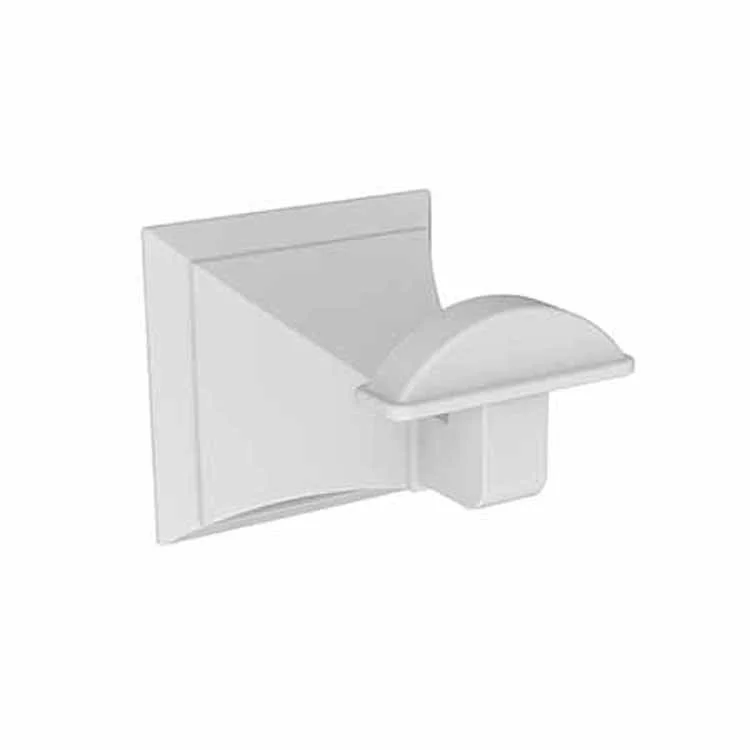 Robe Hook Joffrey Single Matte White 2-1/5 Inch 2-5/7 Inch Wall Mount Brass