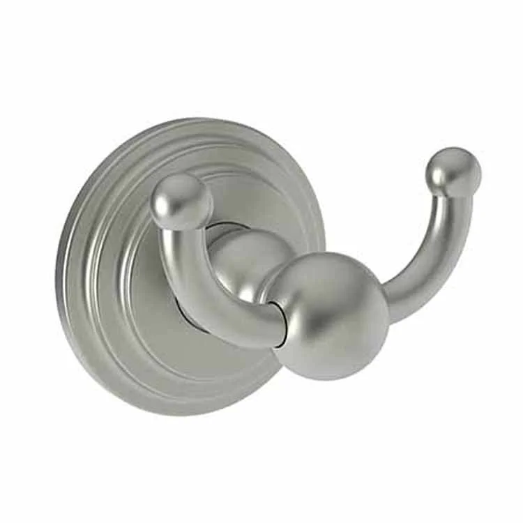 Robe Hook Alveston Double Satin Nickel PVD 2-5/9 Inch 2-3/7 Inch Wall Mount Brass