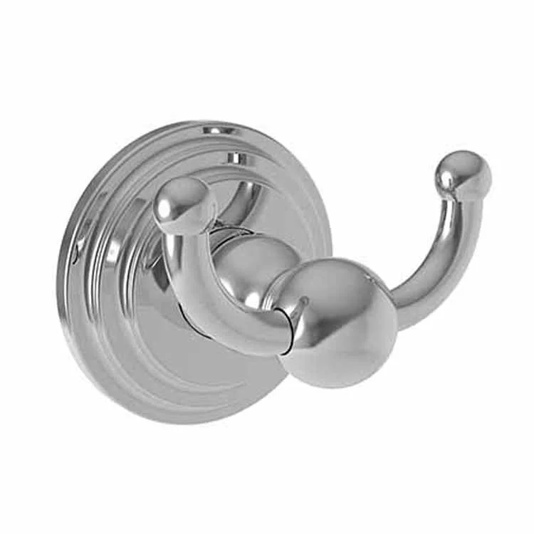 Robe Hook Alveston Double Midnight Chrome 2-5/9 Inch 2-3/7 Inch Wall Mount Brass