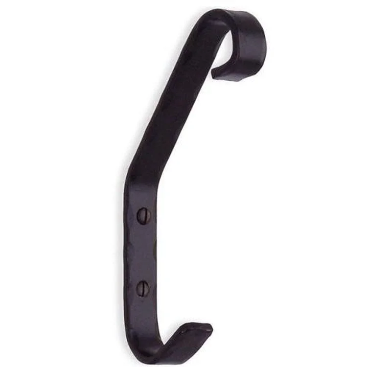 Coat Hook Single Wrought Iron 5-1/2 Inch 5/8 Inch Wall Mount Metal