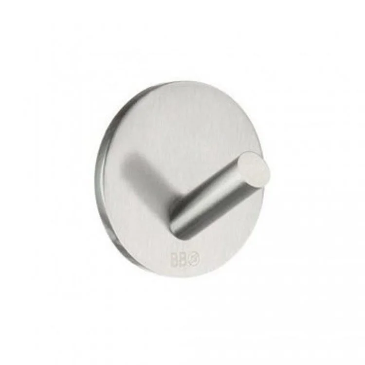 Hook Design Mini Single Polished Chrome 1-1/8 x 1-1/8 x 7/8 Inch 7/8 Inch Wall Mount Stainless Steel