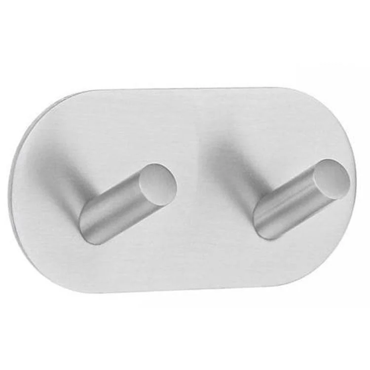 Hook Design Double Brushed Stainless Steel 1-1/4 x 3-7/8 x 1-7/8 Inch 1-1/4 Inch Wall Mount