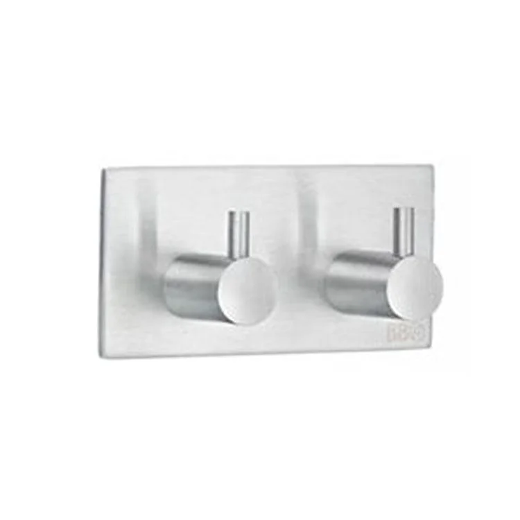 Hook Design Square Double Brushed Stainless Steel 1-1/4 x 3-1/2 x 1-3/4 Inch 1-1/4 Inch Wall Mount