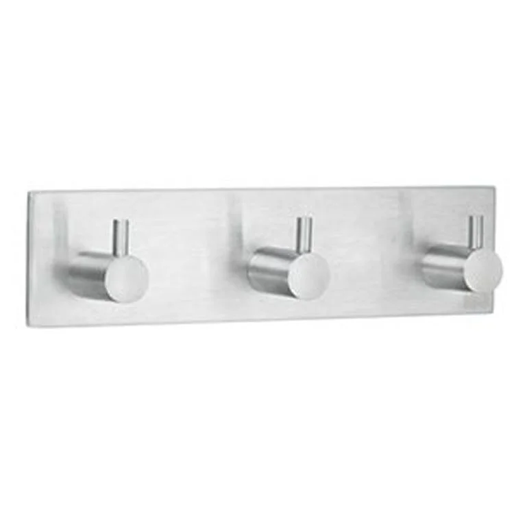 Hook Design Triple Brushed Stainless Steel 11 x 11 x 2-1/2 Inch 1-1/4 Inch Wall Mount