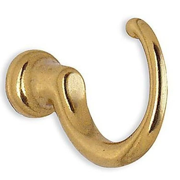 Hook Loop Polished Brass 1-3/8 Inch 1-1/4 Inch Wall Mount Zinc