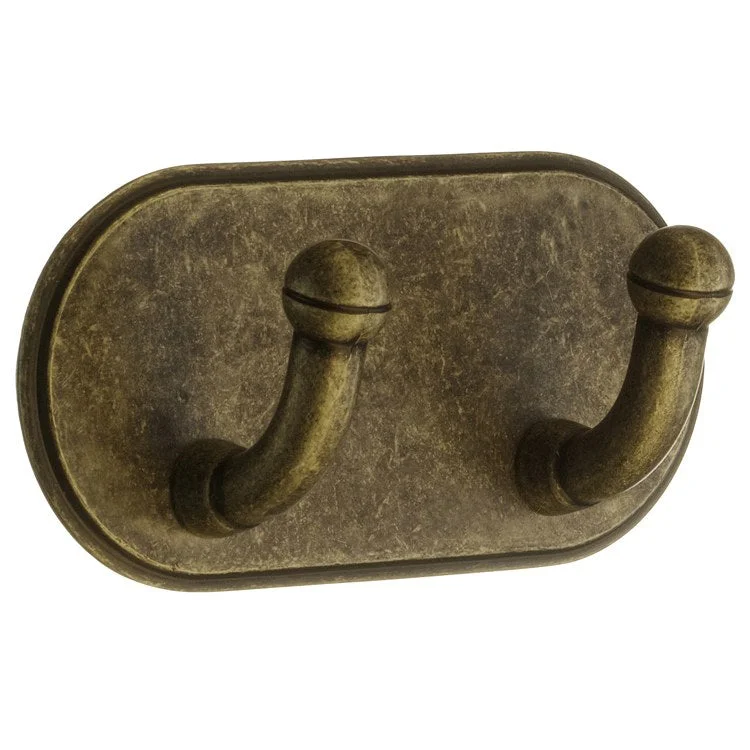 Hook Double Antique 3-1/2 x 2 x 2 Inch 2 Inch Wall Mount Metal