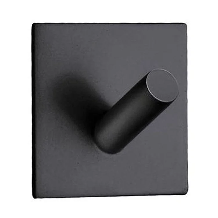 Hook Single Black 1-3/4 x 1-1/4 x 1-3/4 Inch 1-1/4 Inch Wall Mount Stainless Steel