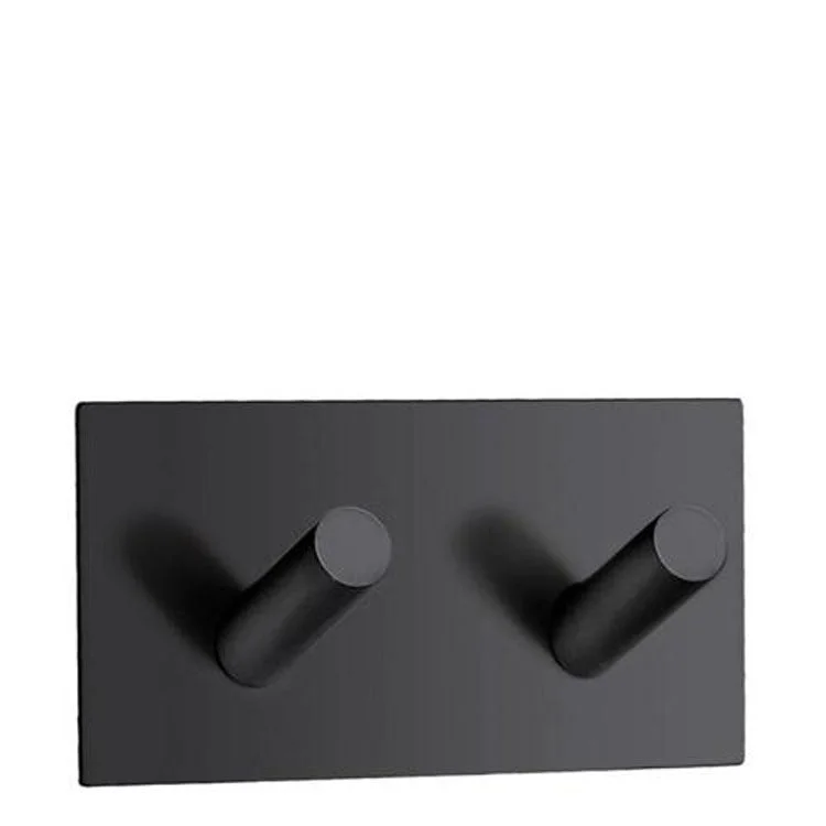 Hook Double Black 3-1/2 x 1-1/4 x 1-3/4 Inch 1-1/4 Inch Wall Mount Stainless Steel