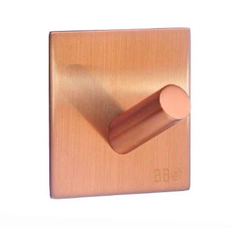 Hook Single Brushed Copper 1-3/4 x 1-1/4 x 1-3/4 Inch 1-1/4 Inch Wall Mount Stainless Steel