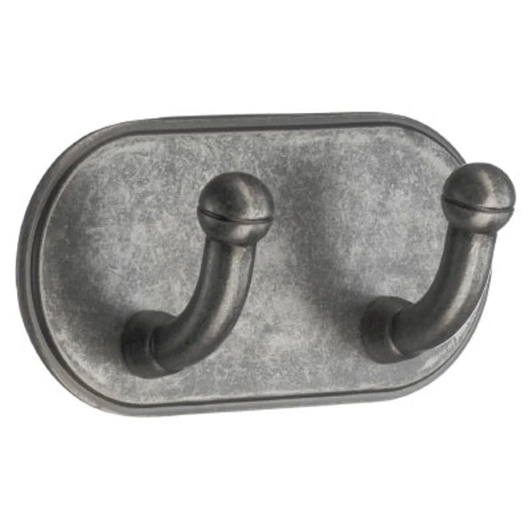 Coat Hook Double Pewter 1 Inch 2 Inch Wall Mount Metal