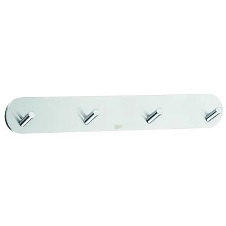 Coat Rack 4 Hook 7/8 x 8-1/4 x 1-1/8 Inch Polished Stainless Steel