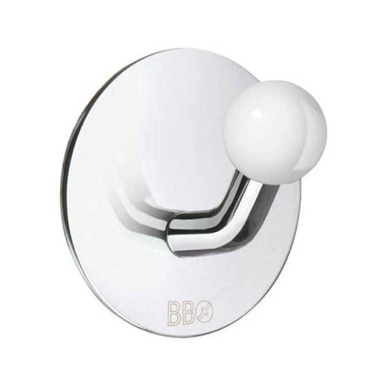 Hook Design Single with White Knob White 1-8/9 x 1-8/9 x 1-1/2 Inch 1-1/2 Inch Wall Mount Stainless Steel