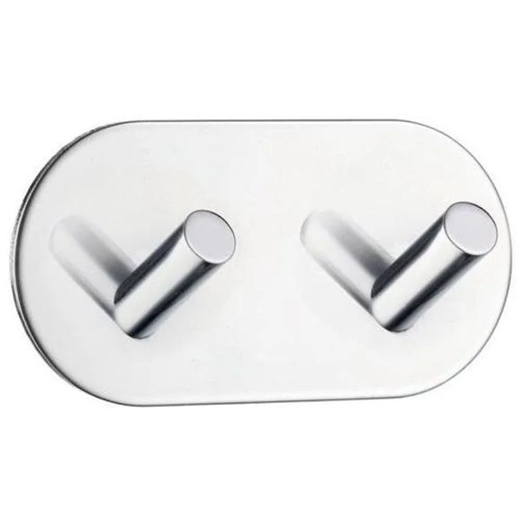 Hook Double Polished Stainless Steel 3-7/9 x 1-1/4 x 1-8/9 Inch 1-1/4 Inch Wall Mount